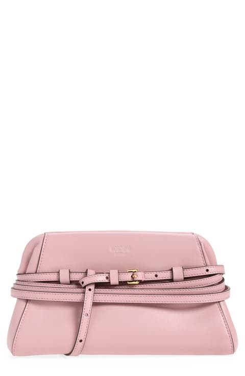 Tie Me Leather Clutch