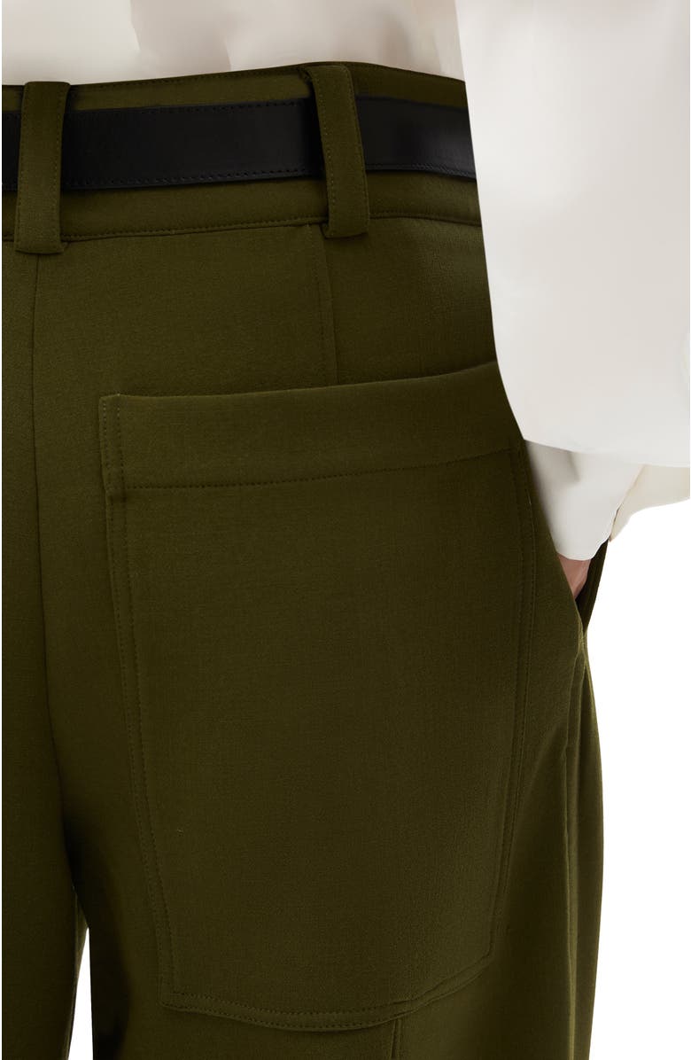 Another Tomorrow Double Face High Waist Pant, Alternate, color, Moss