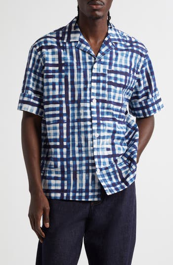 Tシャツ・カットソー *BOTTEGA VENETA* Soft Cotton Jersey Gingham Short Sleeve T-S Bottega Veneta: Black Soft Cotton Jersey T-shirt | SSENSE