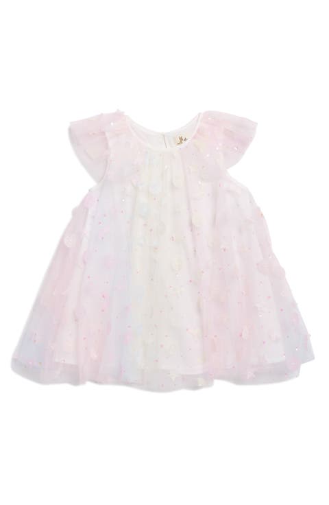 Kids' Moon & Star Embellished Mesh Dress (Toddler & Little Kid)