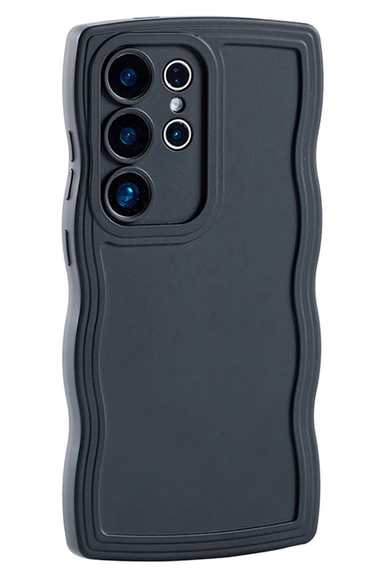 Black Wavy S24 Ultra Phone Case, Alternate, color, BLACK