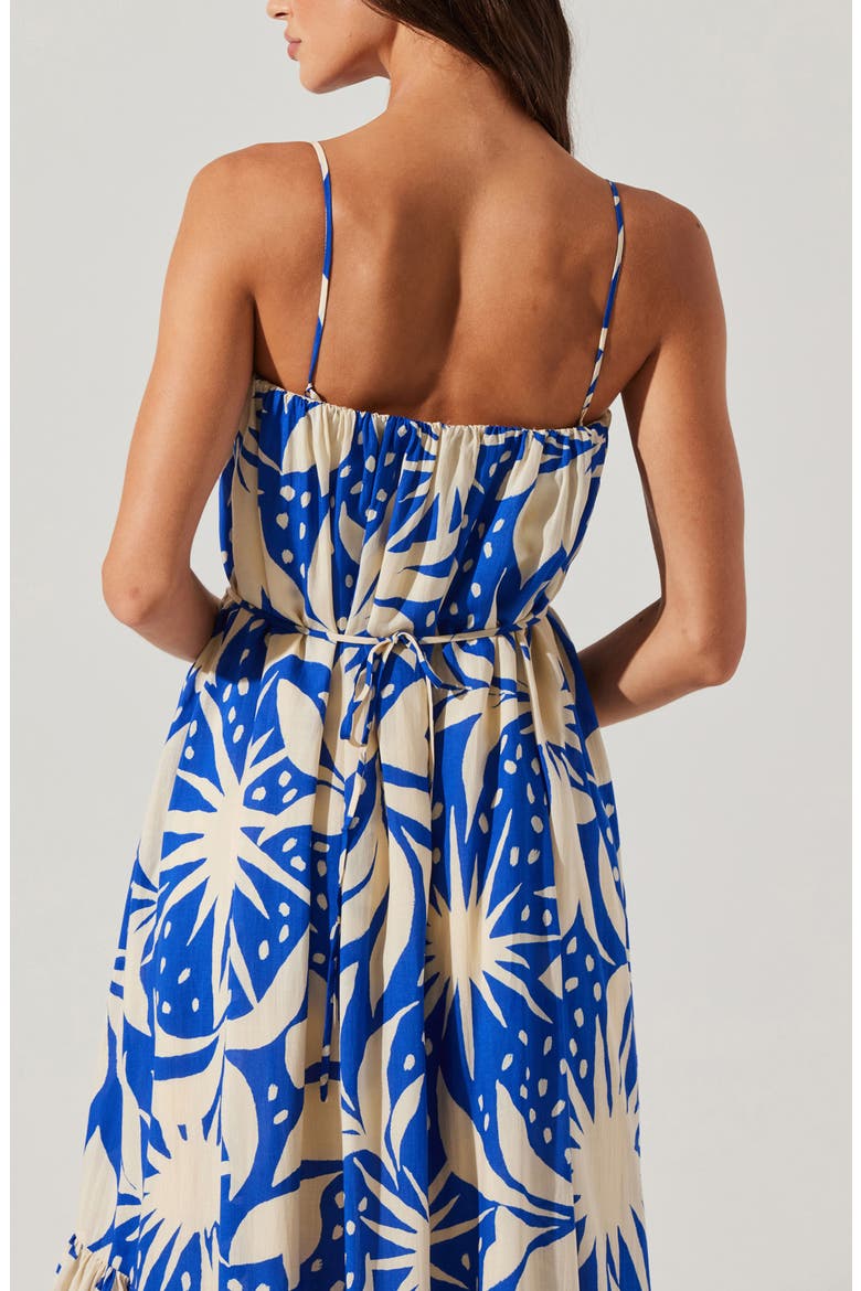Sarina Floral High-Low Dress, Alternate, color, BLUE TROPICAL