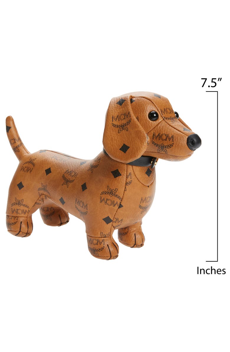 MCM Visetos Canvas Stuffed Dachshund, Alternate, color, 