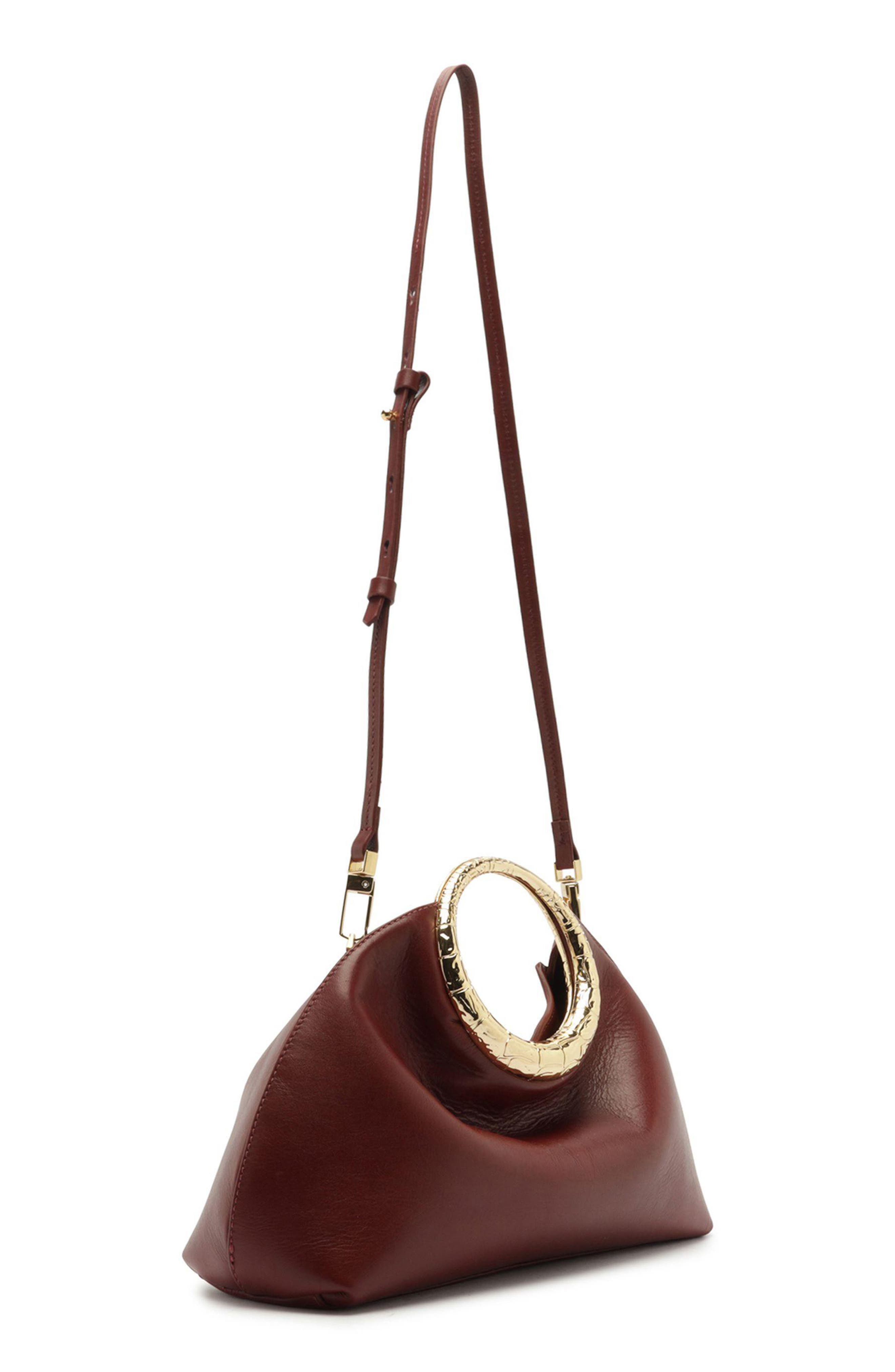 Mia Small Leather Clutch, Alternate, color, PASSION RED