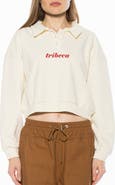 Alexia Admor Kario Crop Polo Sweatshirt