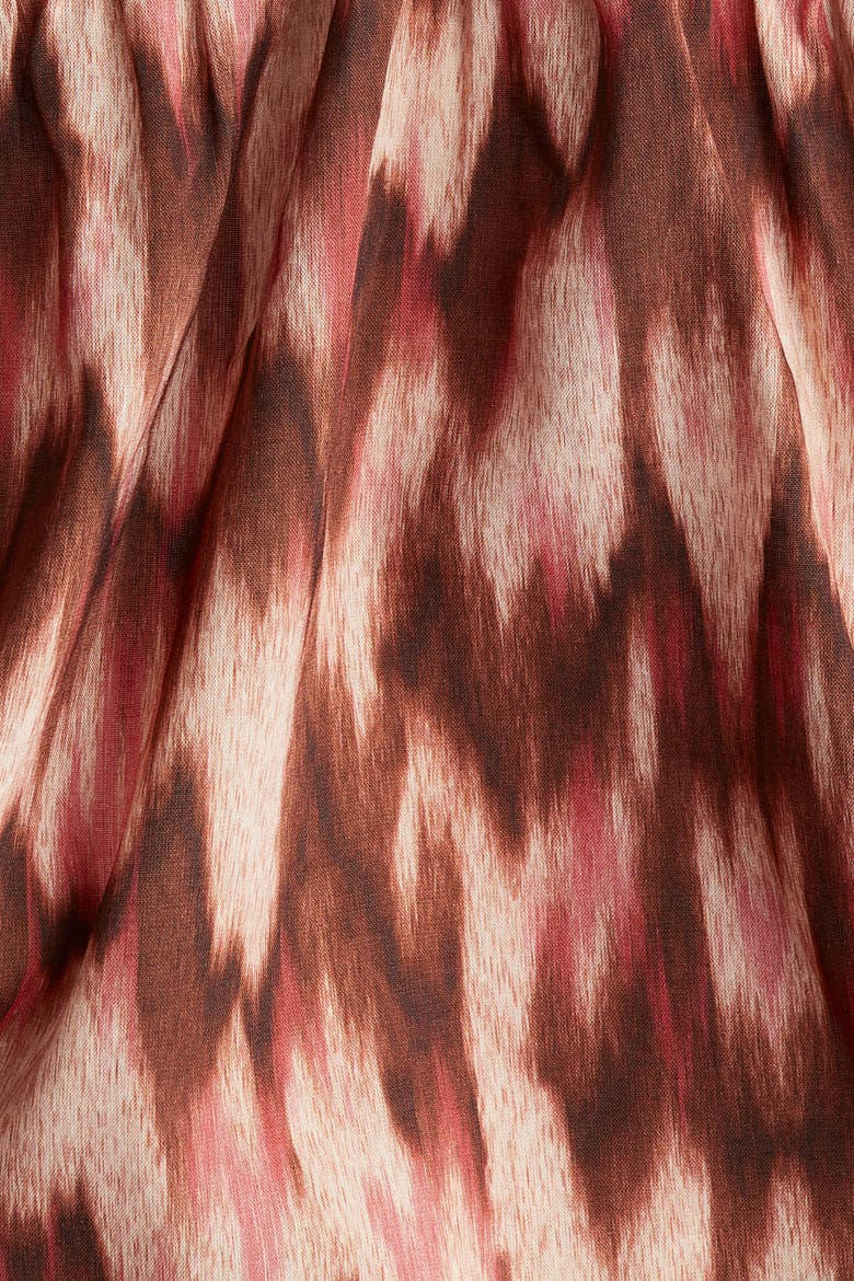 Printed Strappy Dress, Alternate, color, Brown/patterned