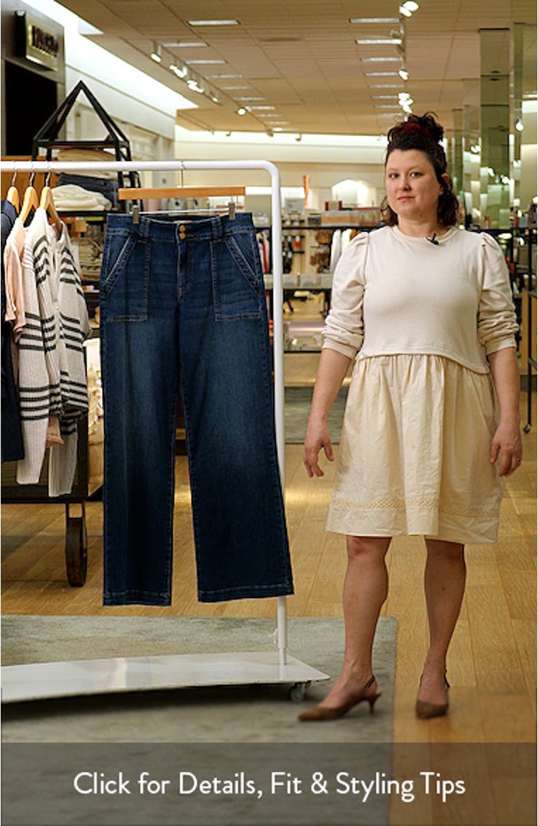 Jodi High Waist Wide Leg Utility Jeans, sales video thumbnail