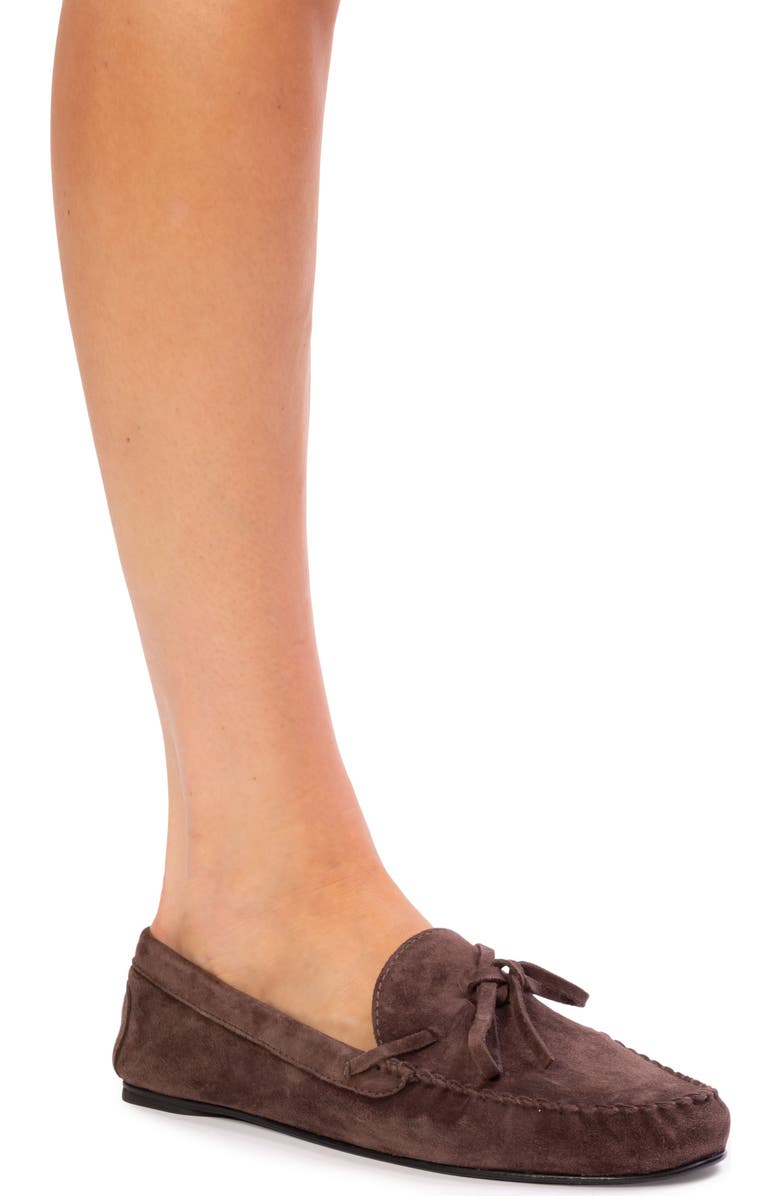 BLACK SUEDE STUDIO Solana Suede Loafer, Alternate, color, Hot Fudge Suede