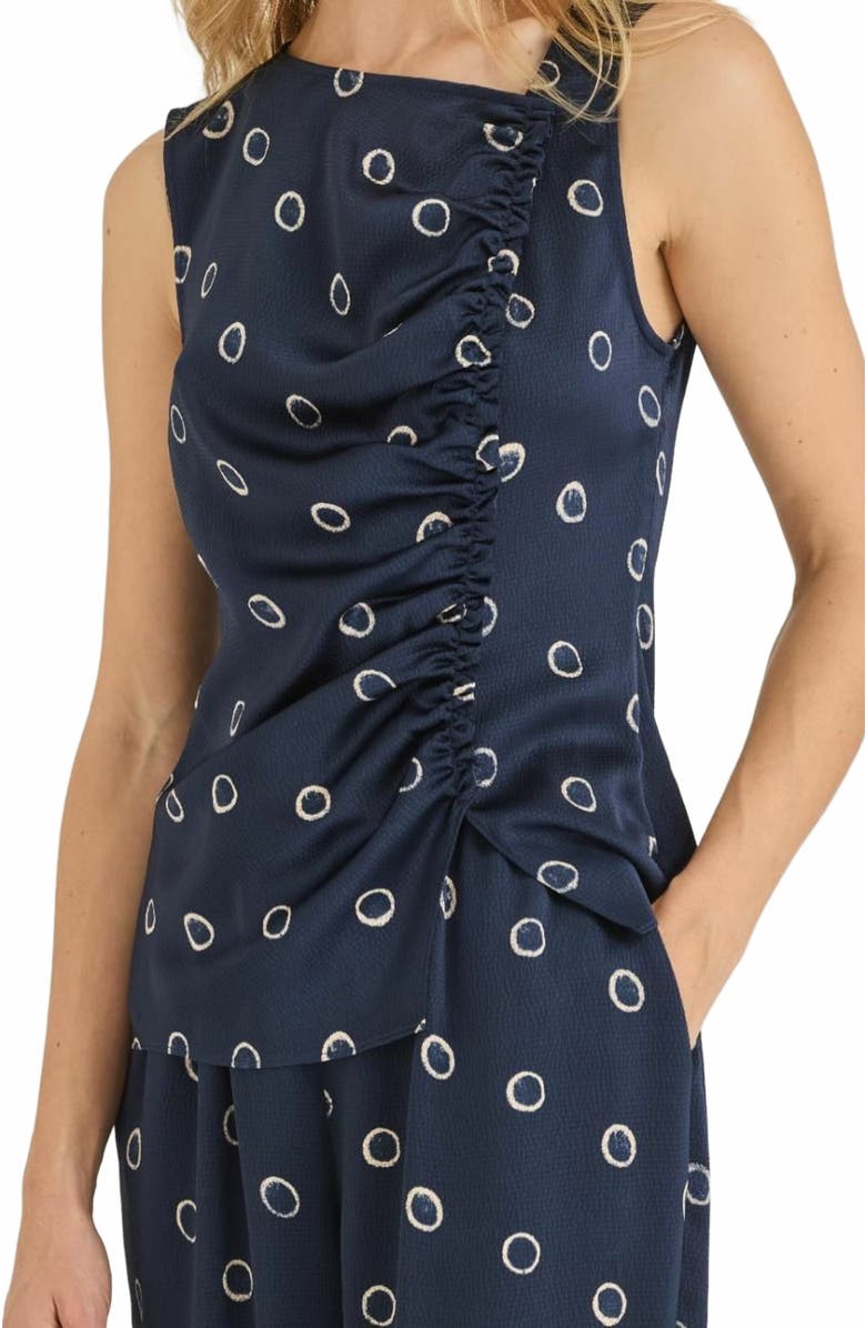 Rebecca Taylor Hazy Dot Blouse, Alternate, color, Navy Combo