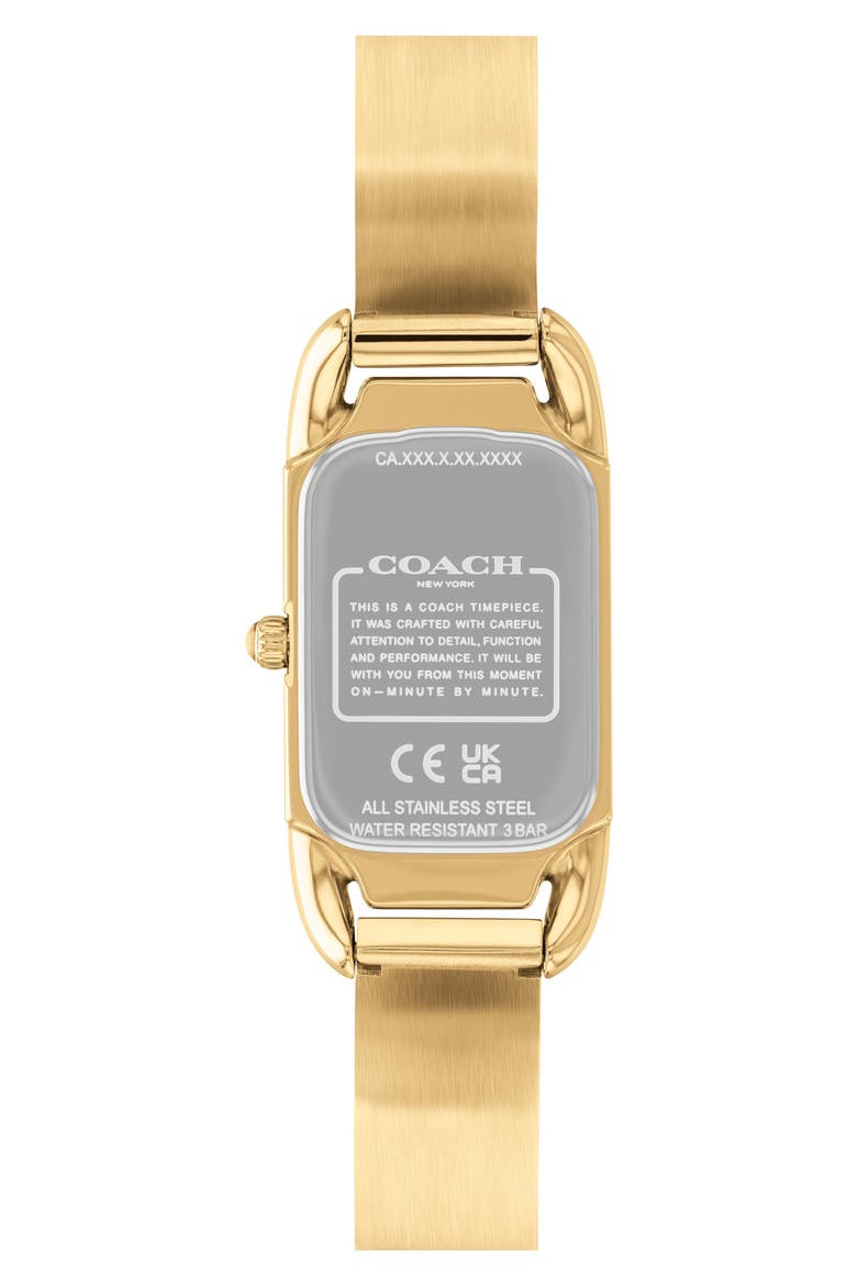 Cadie Crystal Rectangular Bracelet Watch, 17.5mm x 28.5mm, Alternate, color, SILVER WHITE