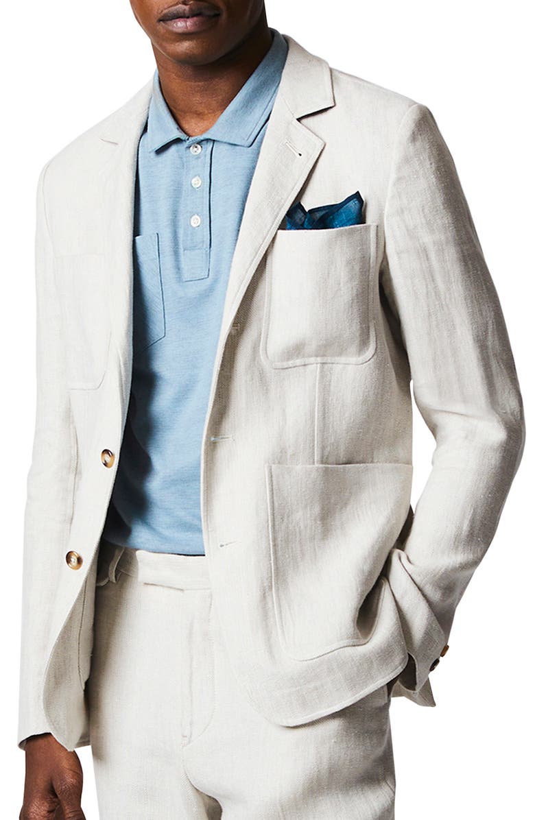 Billy Reid Leo Two-Button Linen Blazer, Main, color,