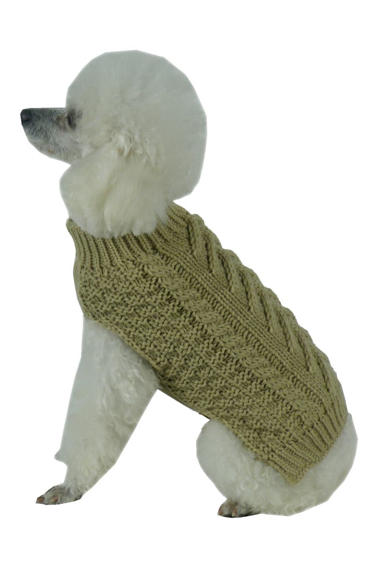 Swivel Swirl Heavy Cable Knit Sweater - X-Small, Alternate, color, TAN BROWN