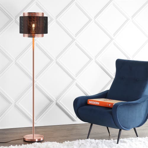 Jonathan Y Tribeca Metal Led Floor Lamp In Copper