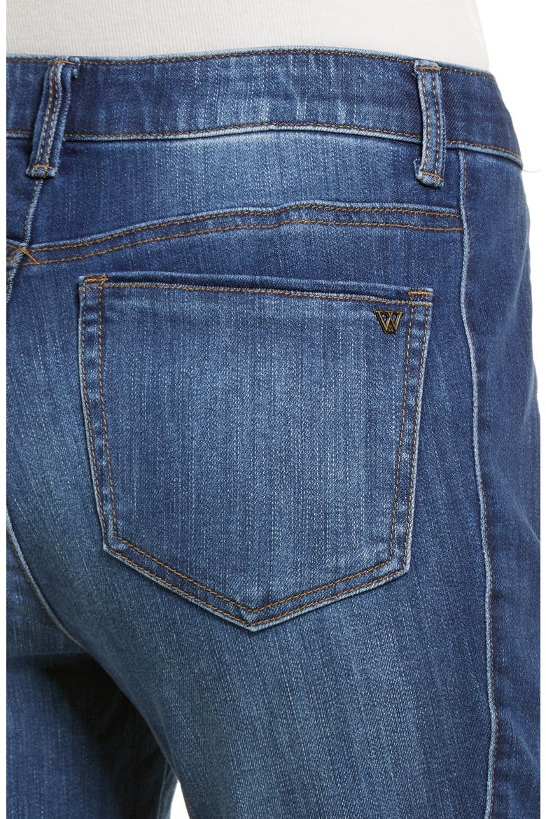Ab-Solution High Waist Ankle Straight Leg Jeans (Nordstrom Exclusive), Alternate, color, BLUE