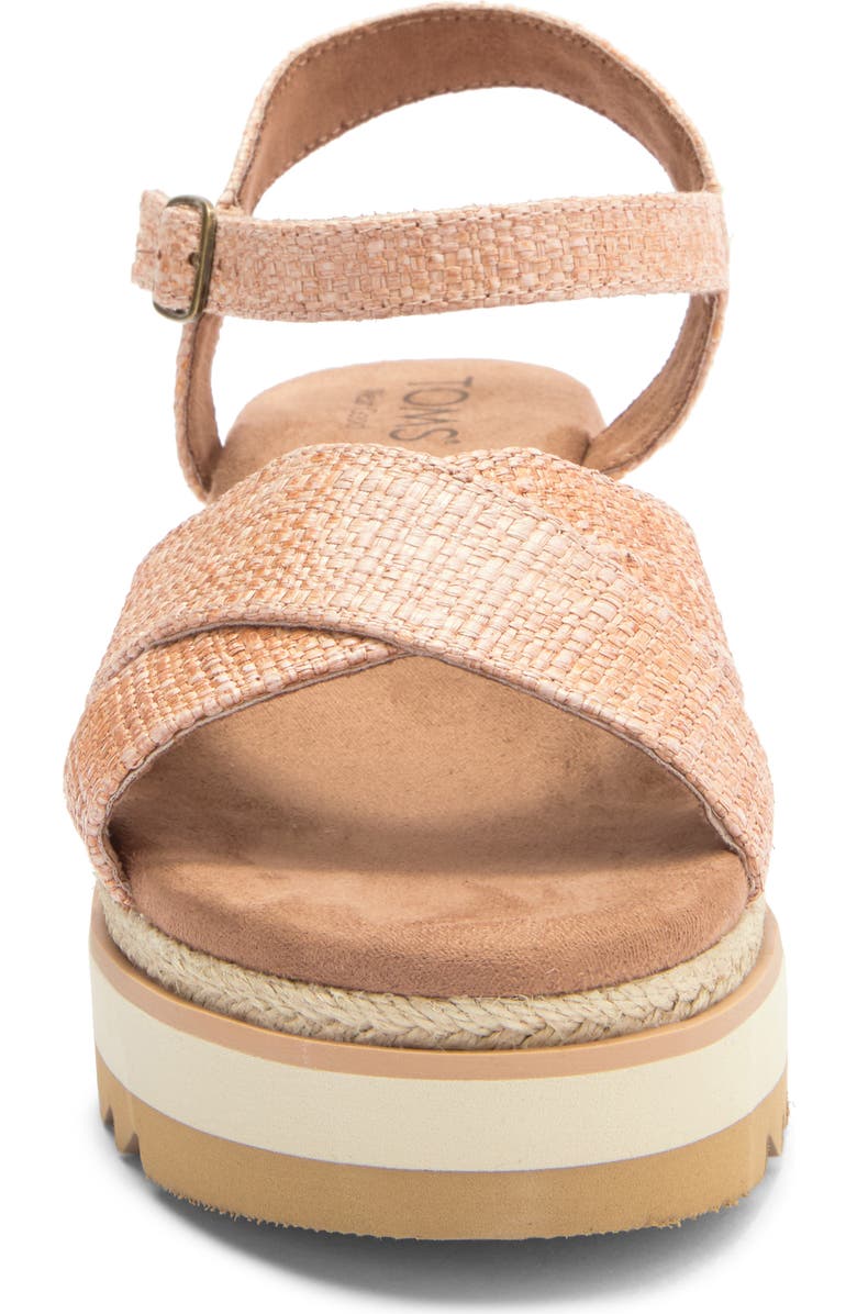 TOMS Noelan Platform Wedge Sandal, Alternate, color, Tan