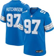 Nike Men's Nike Aidan Hutchinson Blue Detroit Lions Game Jersey
