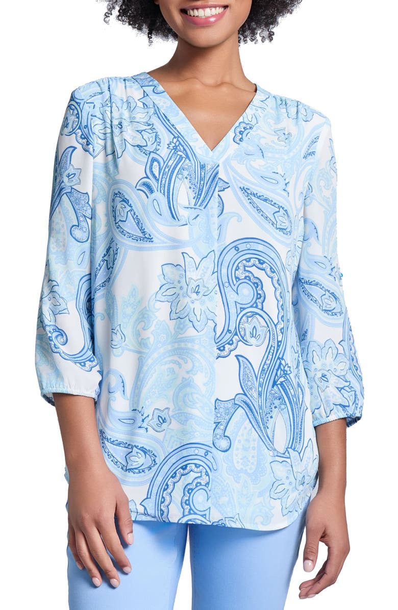 Jones New York Kelly Paisley Top, Main, color, 