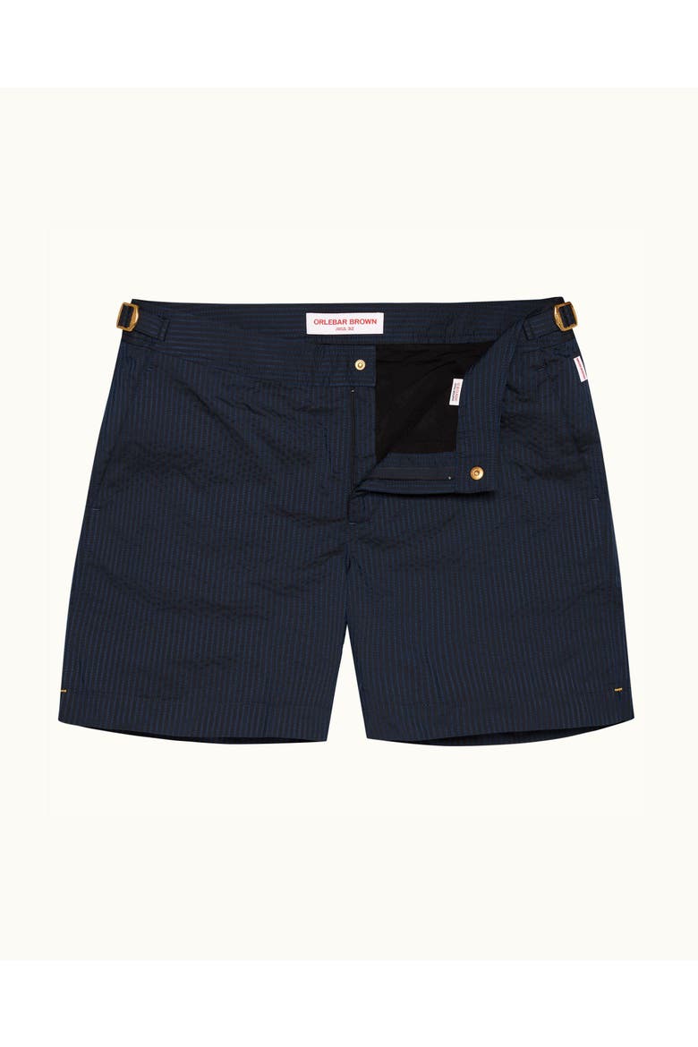 Bulldog Relaxed-Fit Swim Shorts, Main, color, NIGHT IRIS