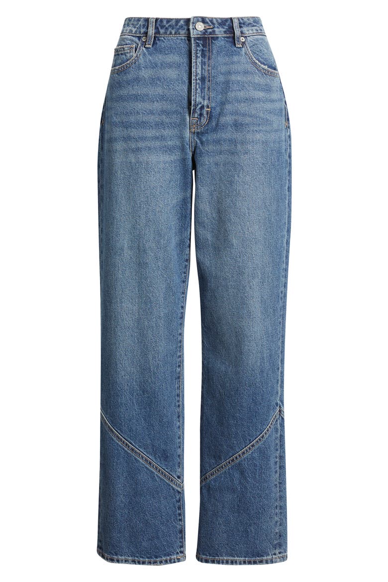 Classic High Waist Straight Leg Jeans, Alternate, color, MED.WASH