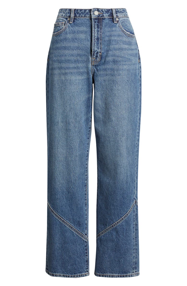 HIDDEN JEANS Classic High Waist Straight Leg Jeans, Alternate, color, Med.wash