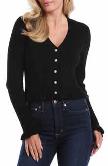 Laundry by Shelli Segal Ruffle Trim Cardigan Sweater
