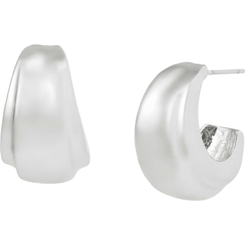 Robert Lee Morris Chubby Huggie Earrings In Silver