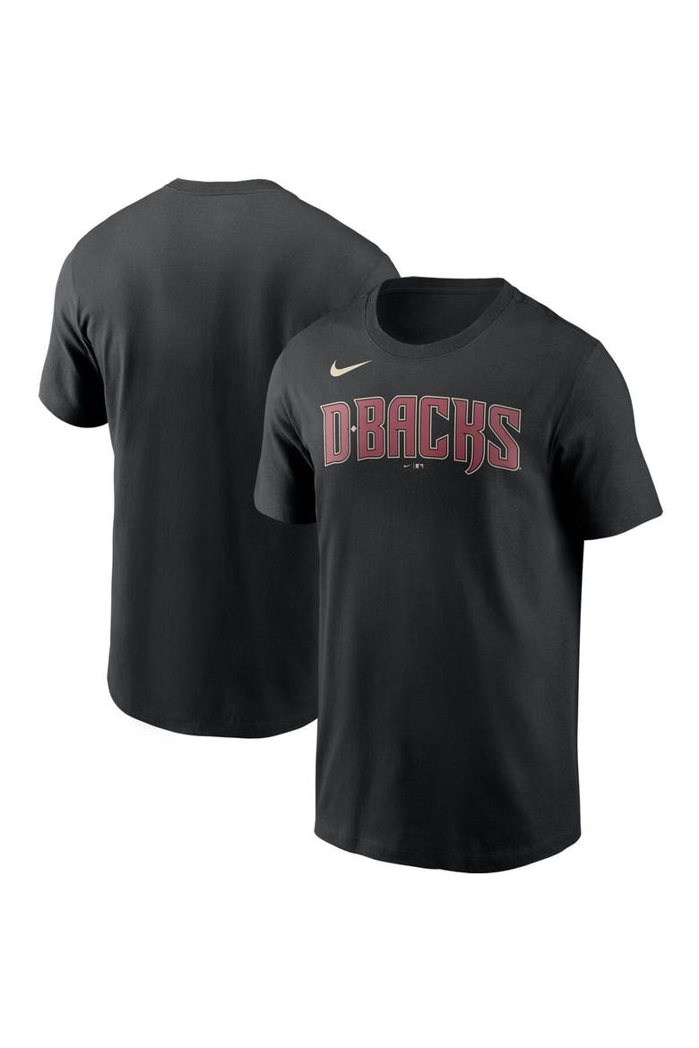 Men's Nike Black Arizona Diamondbacks Team Wordmark T-Shirt, Main, color, Black