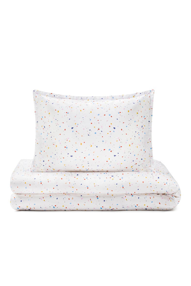 Terrazzo Cotton Crib Duvet Cover, Main, color, MULTI