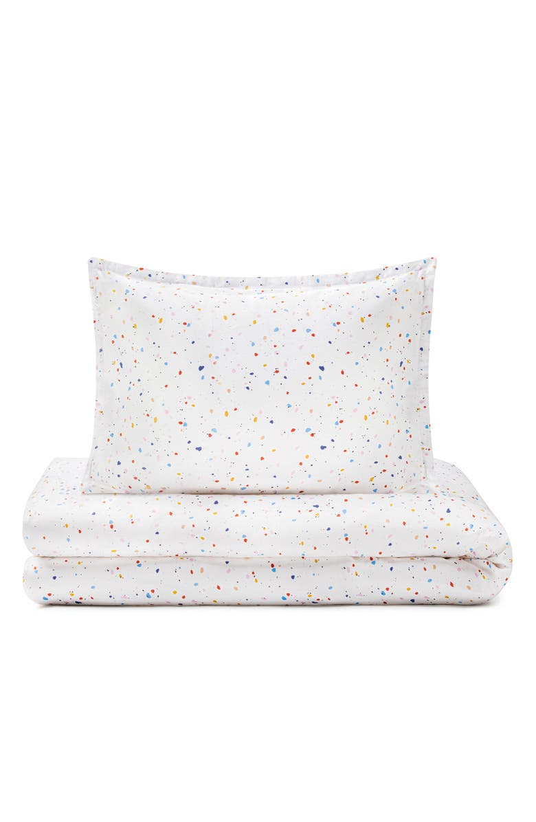 Domani Home Terrazzo Cotton Crib Duvet Cover, Main, color, Multi