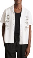 Reiss Goya Embroidered Cotton Button-Up Shirt