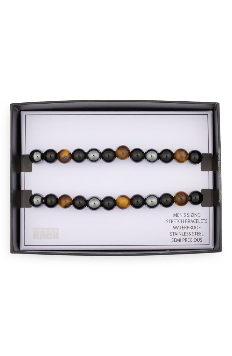 NORDSTROM RACK 2-Pack Stretch Bead Bracelets, Main, color,
