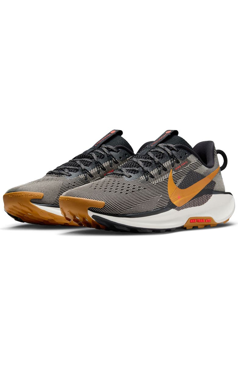Nike ReactX Pegasus Trail 5 Running Shoe, Main, color, Black/ Desert Ochre