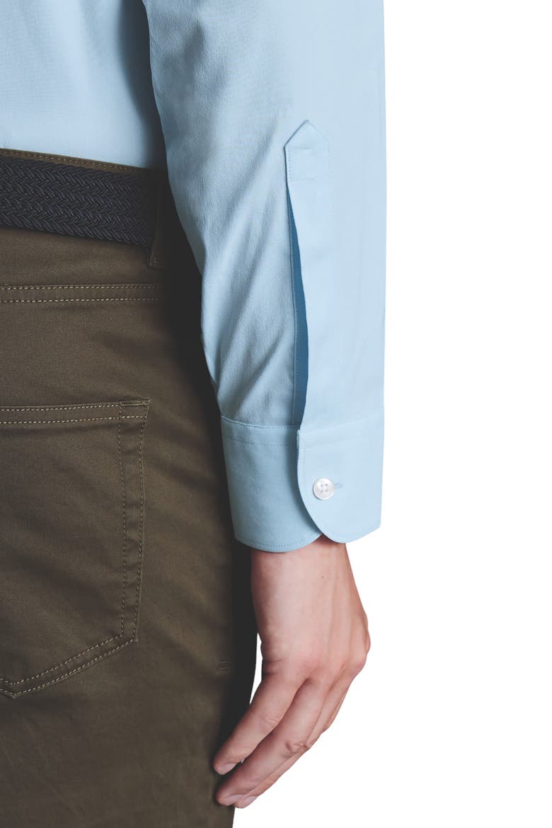 Non-Iron Stretch Twill Slim Fit Shirt Single Cuff, Alternate, color, Sky Blue