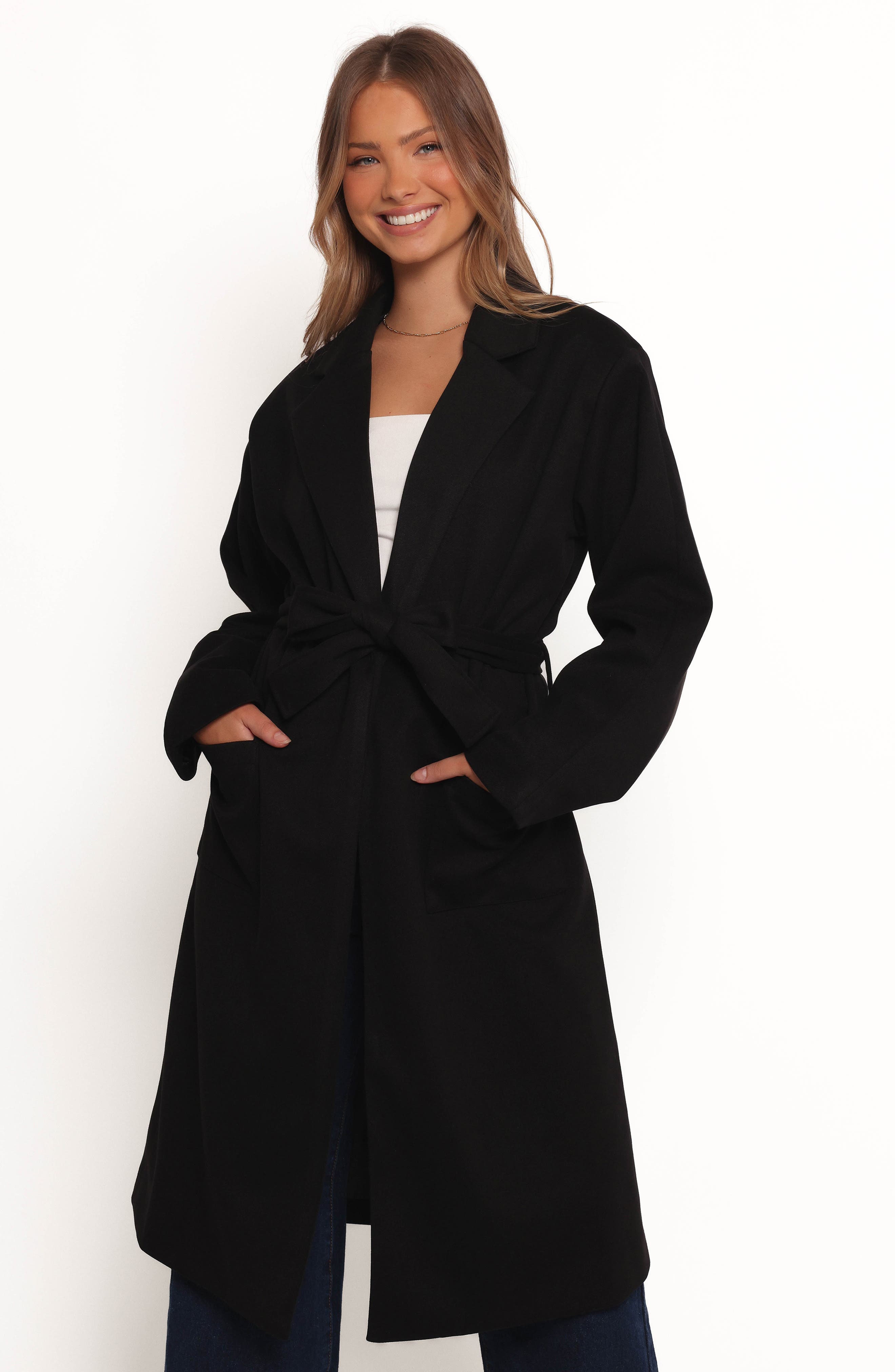 Nordstrom Max Mara Capo Cotton Twill Long Coat Black at Nordstrom