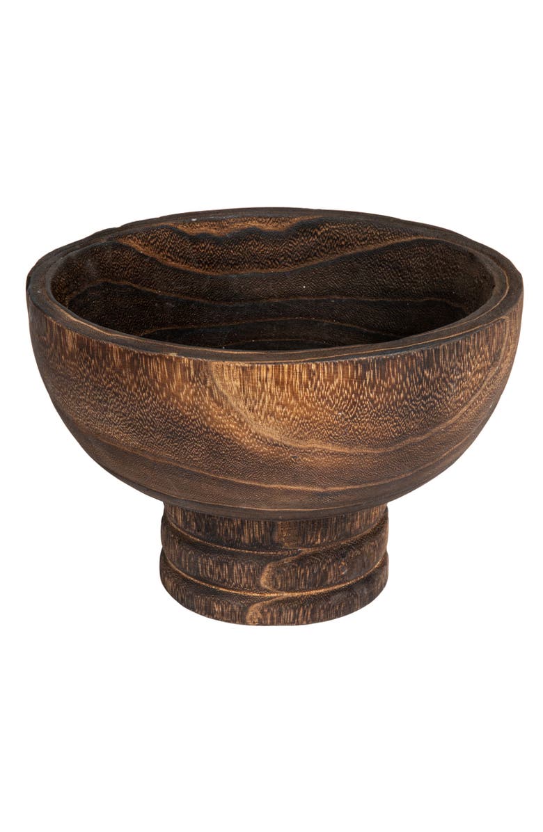 Storied Home Pedestal Bowl, Main, color, Brown