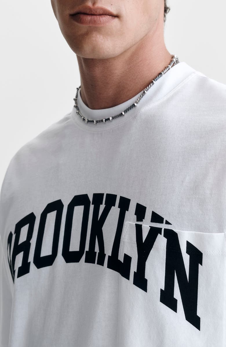 Brooklyn Industries Loose Fit Collegiate Logo Cotton Graphic T-Shirt, Alternate, color, 