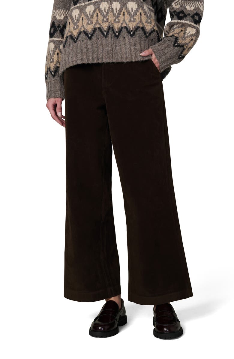 Joe's Jeans The Mia High Waist Ankle Wide Leg Faux Suede Jeans, Main, color, Dark Chocolate