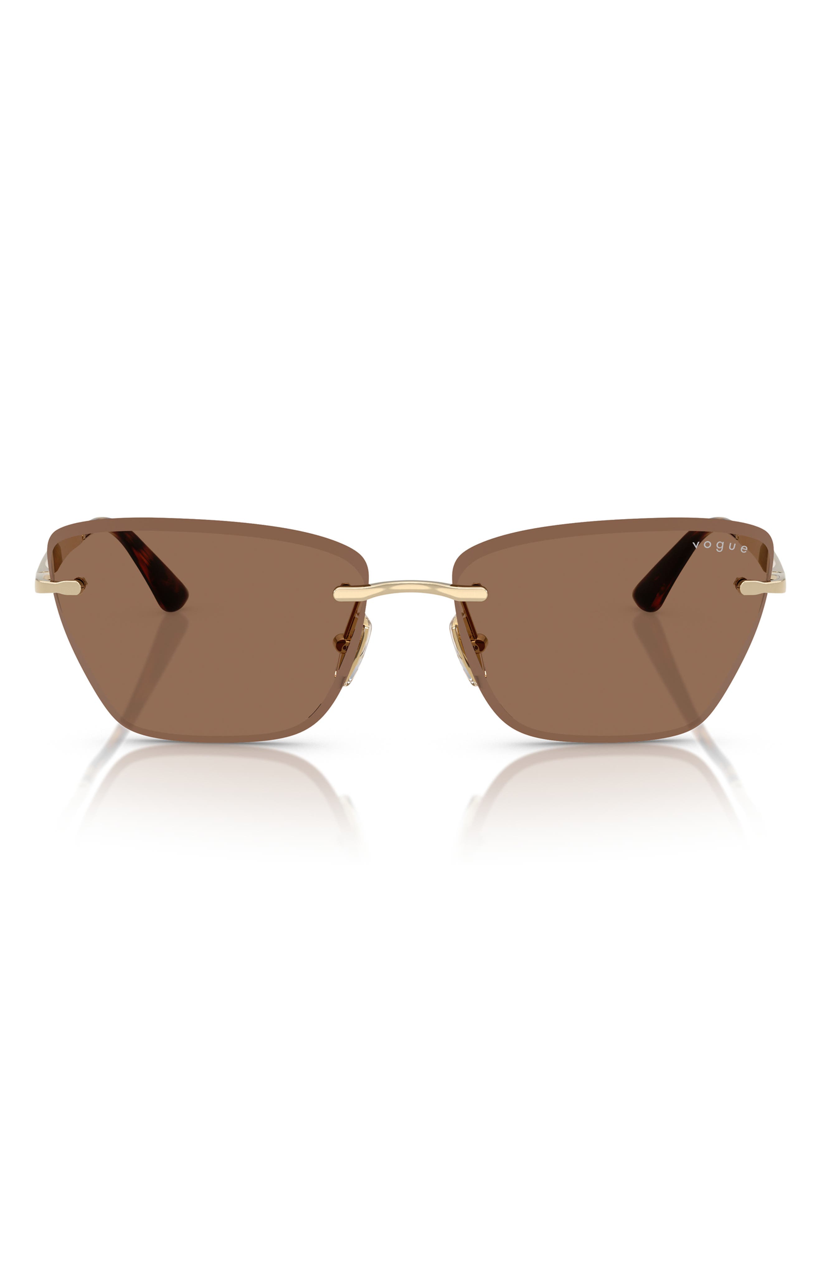 VOGUE VOGUE 59MM RIMLESS CAT EYE SUNGLASSES