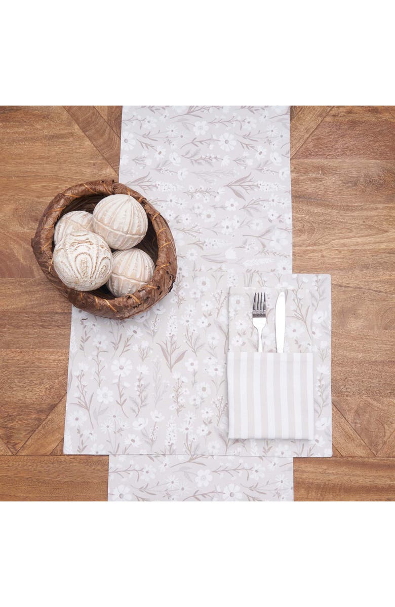 C&F Home Natural Botanical Flowers 100% Cotton Set of 6 Placemats 14" x 20", Alternate, color, Green