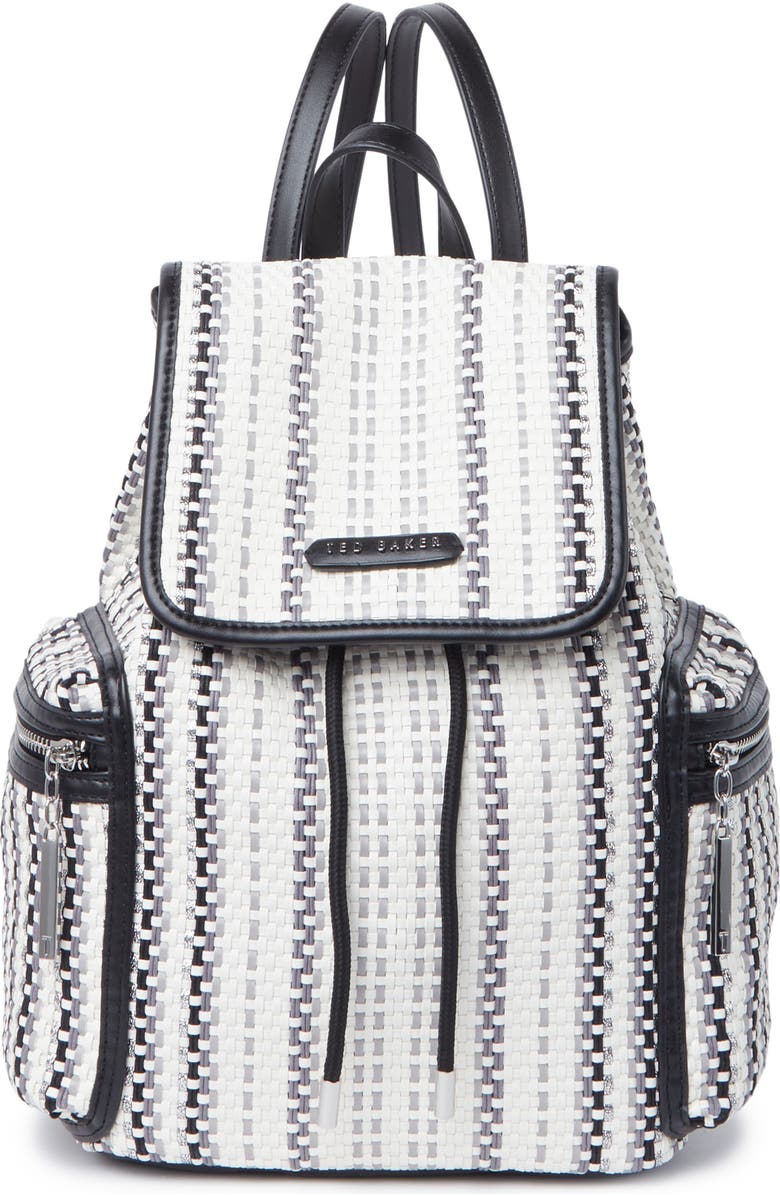 Ted Baker London Alizza Woven Drawstring Backpack, Main, color,