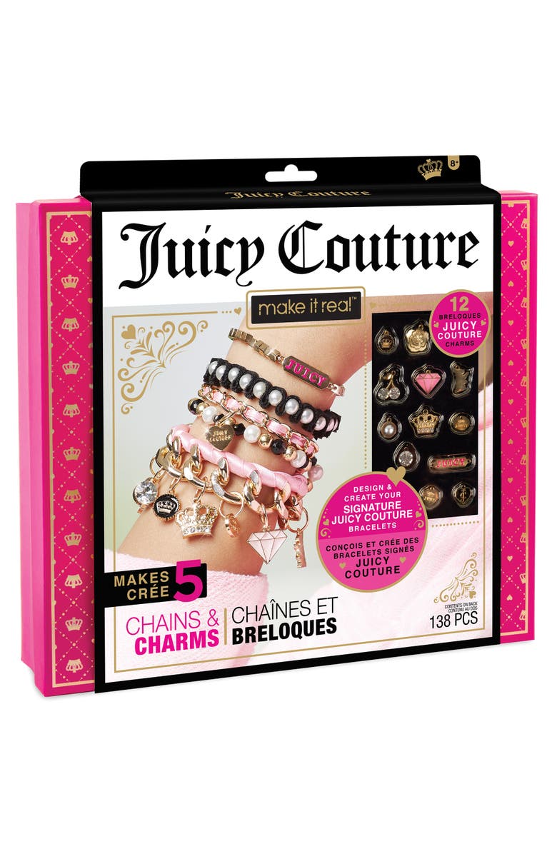 Juicy Couture Chains 
Charms Kit Create 5 Unique Bracelets, Main, color, Multicolored