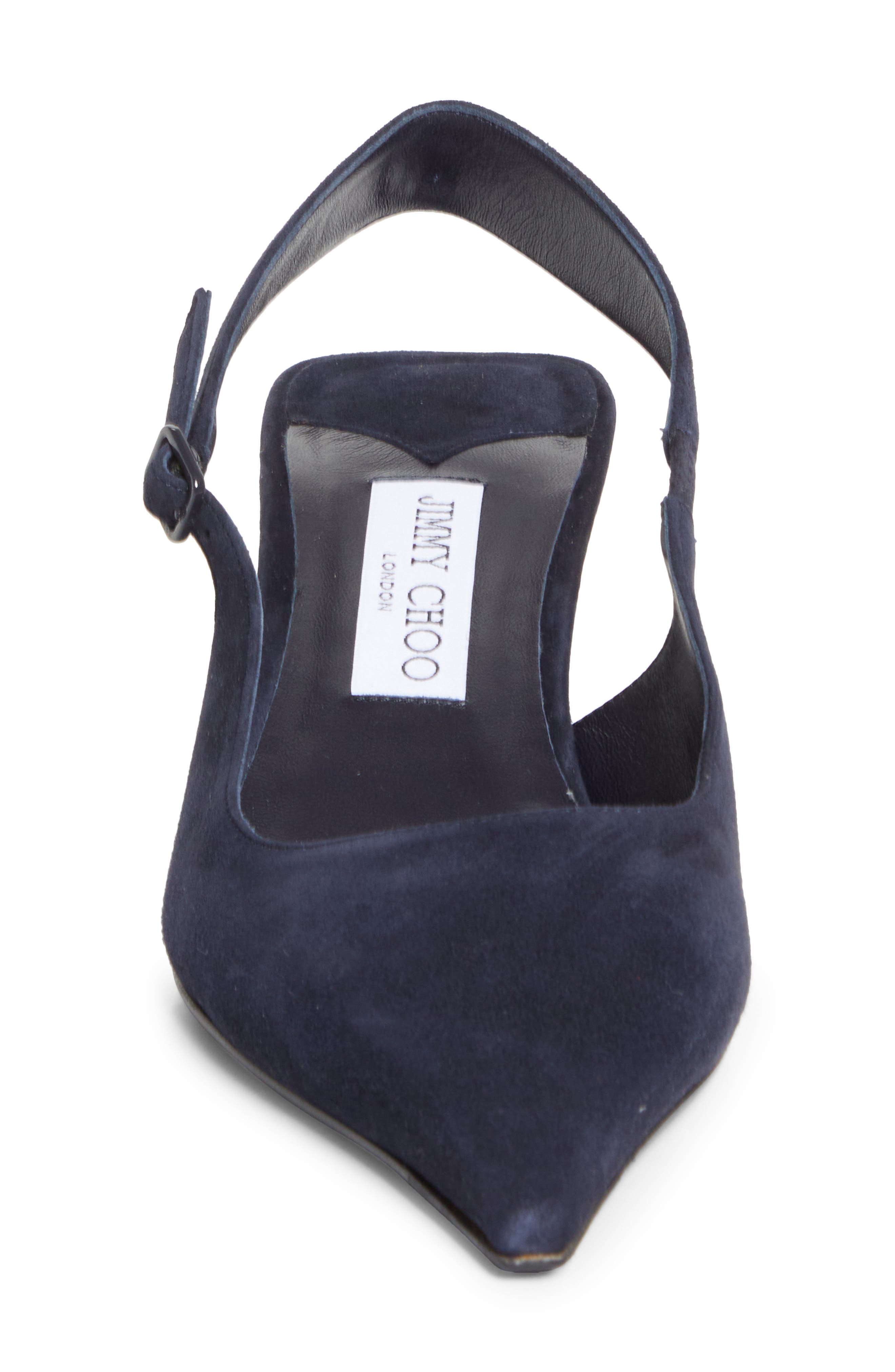 Jimmy Choo Amel Pointed Toe Slingback Pump, Alternate, color, Marine