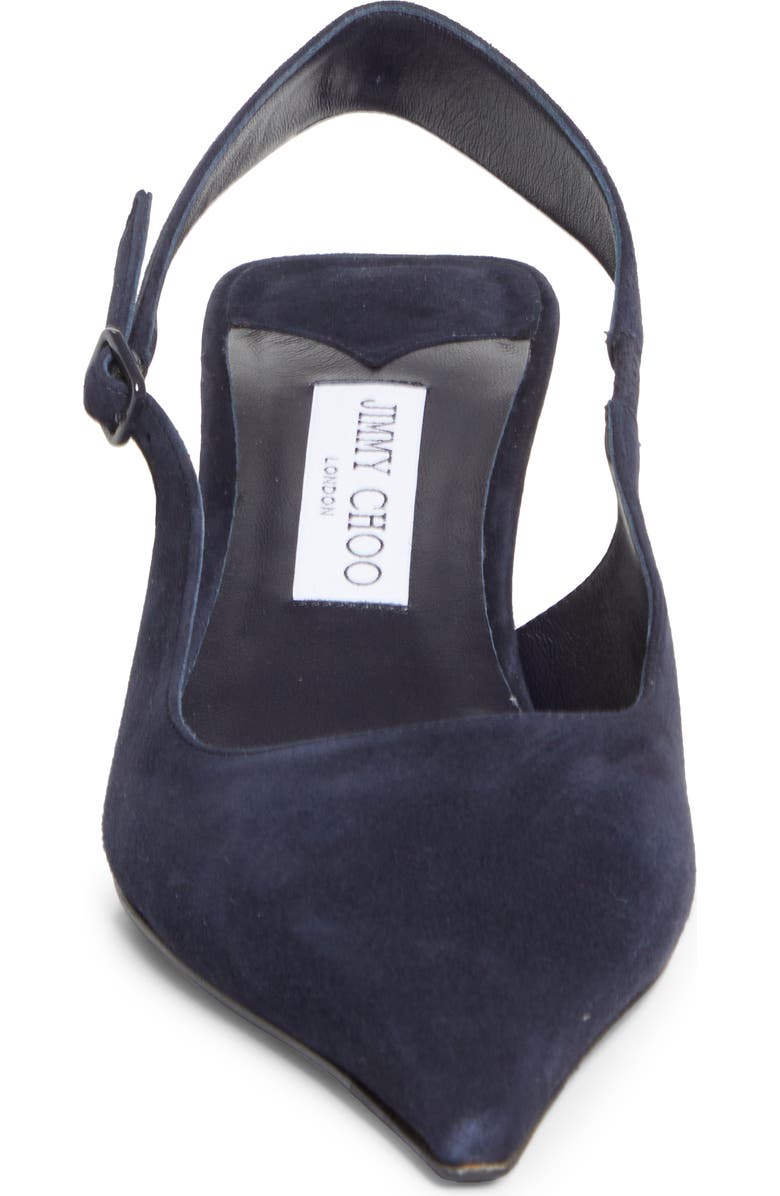 Jimmy Choo Amel Pointed Toe Slingback Pump, Alternate, color, Marine