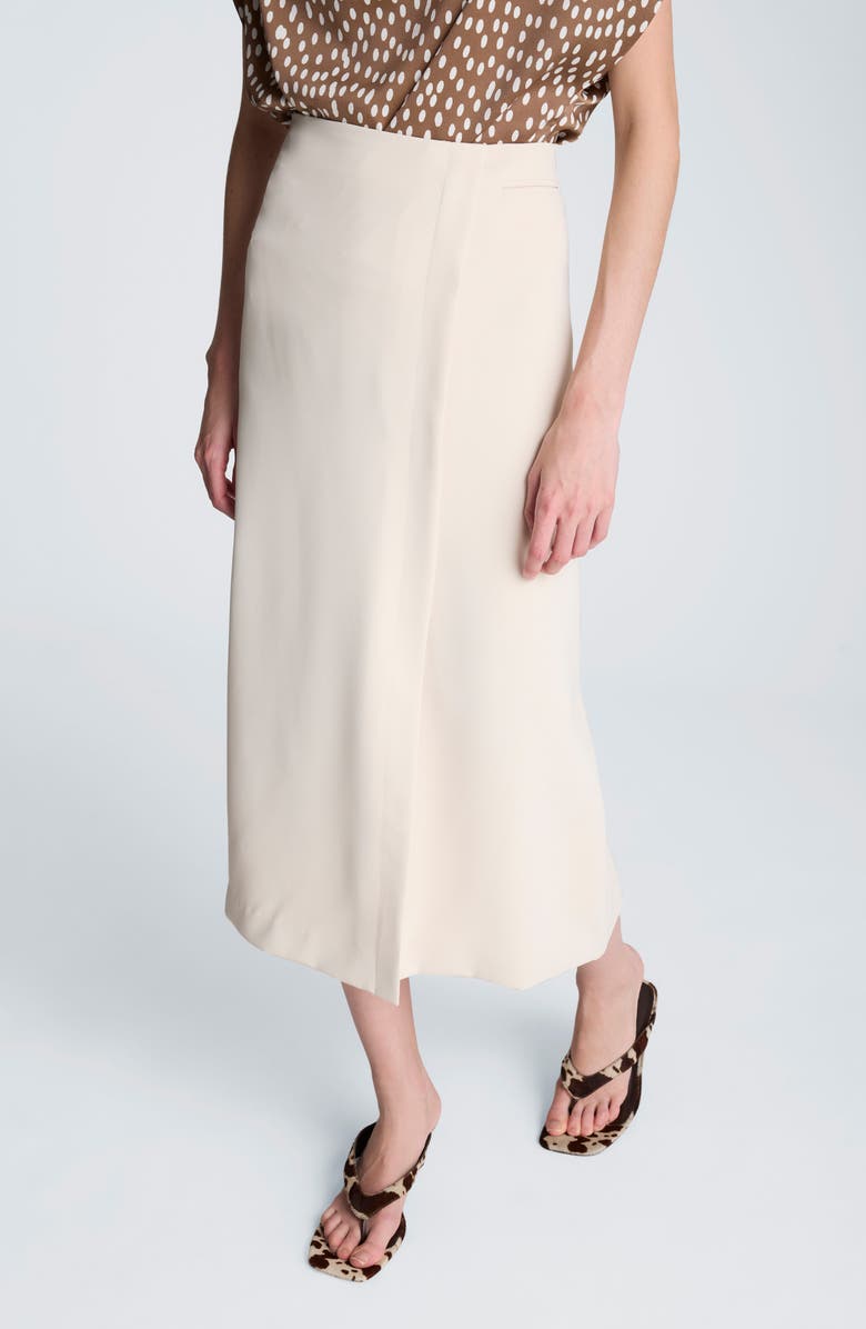 Kenneth Cole Slit Midi Skirt, Alternate, color, Oyster