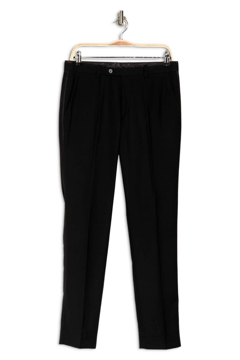 AISLEY & GRAY Tuxedo Pants, Alternate, color, BLACK