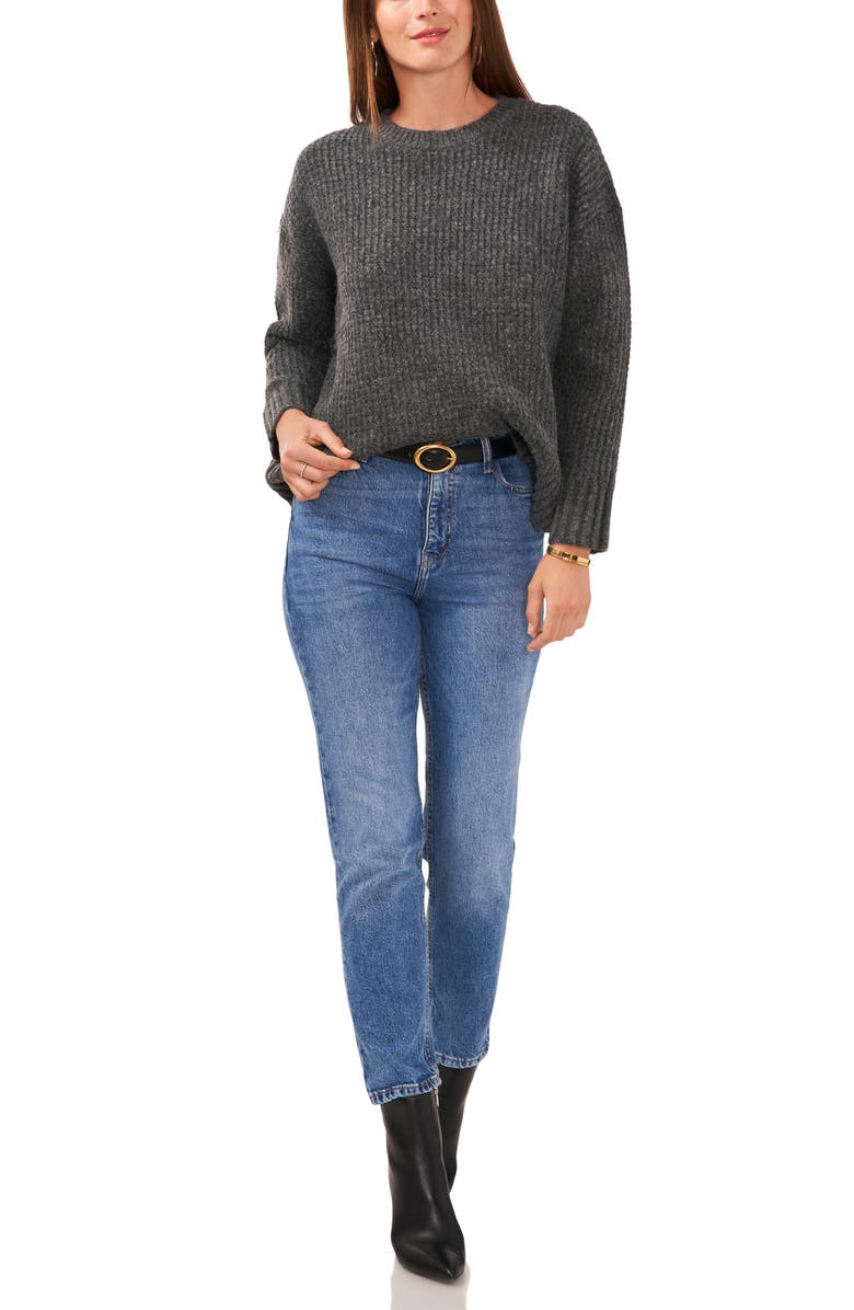 Vince Camuto Waffle Knit Crewneck Sweater, Alternate, color,