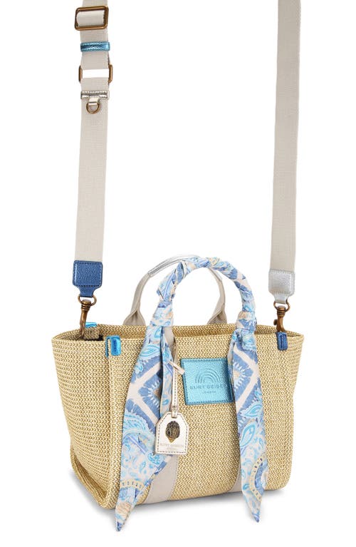 Kurt Geiger London Small Southbank Woven Shopper In Open Beige