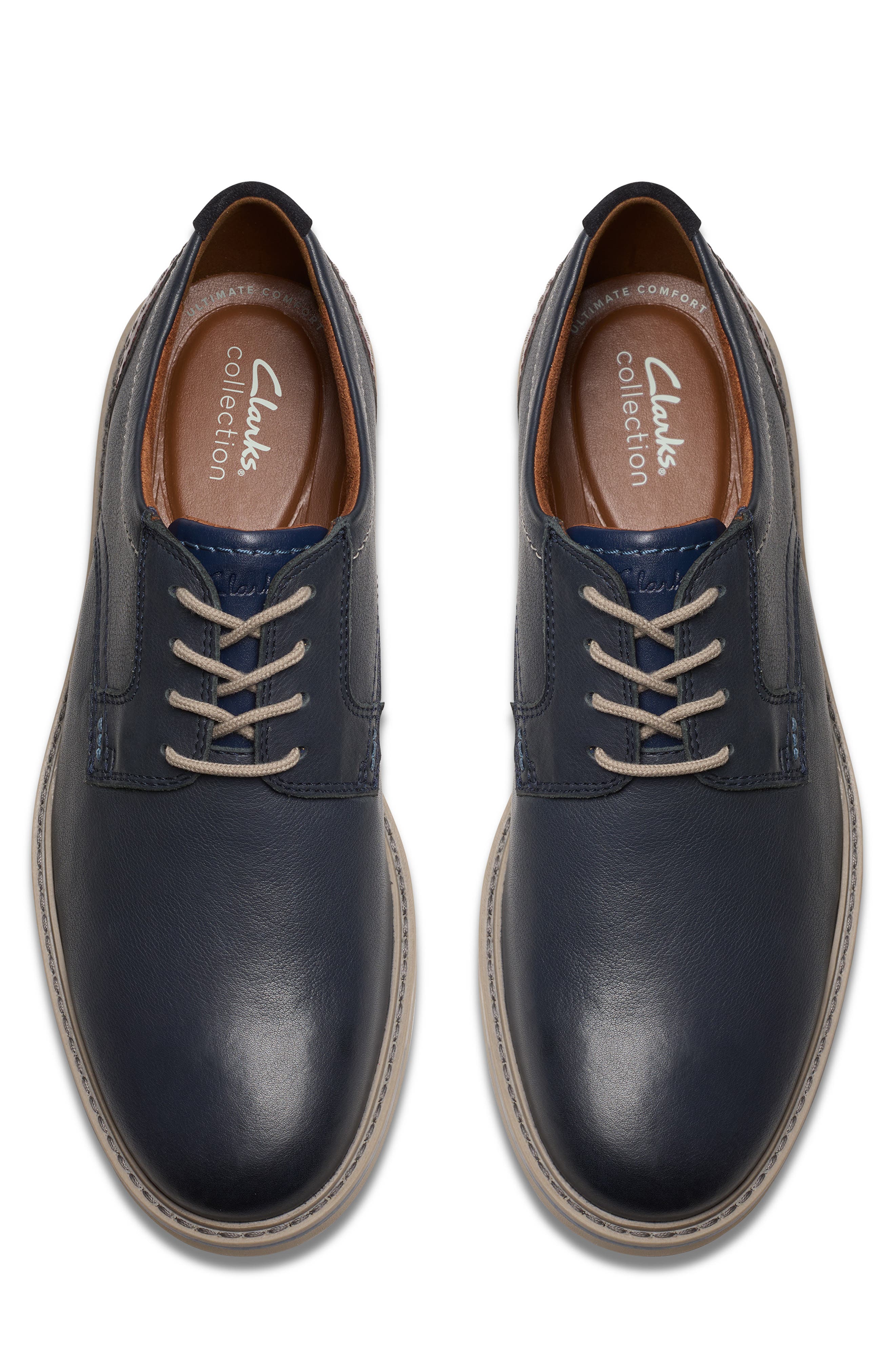 Radcliff Plain Toe Derby, Alternate, color, NAVY LEATHER