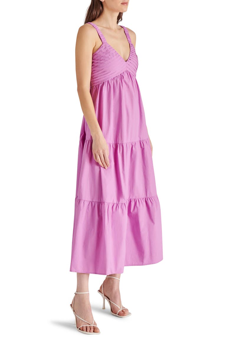 Eliora Tiered Cotton Sundress, Alternate, color, BERRY
