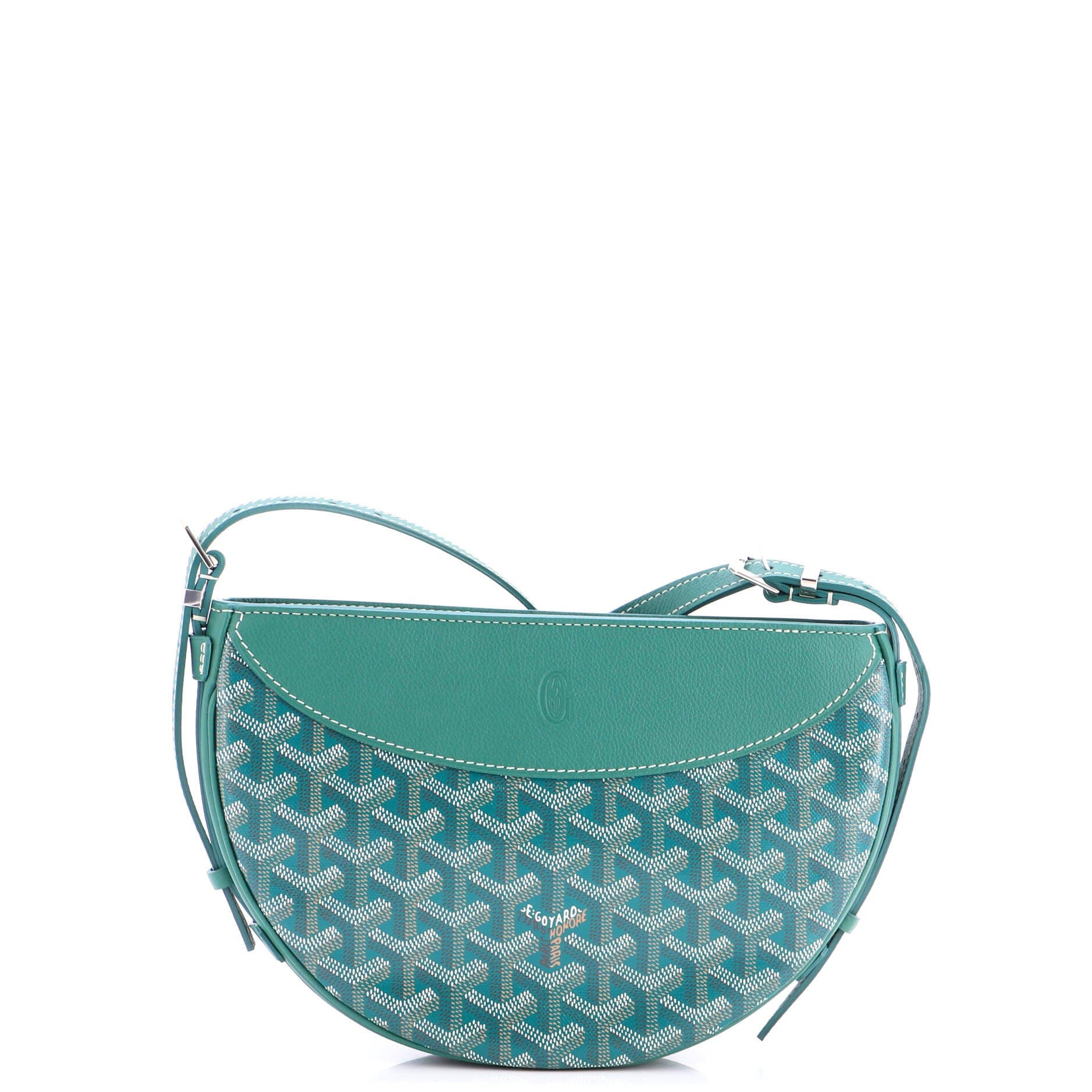Pre-Owned Goyard Hirondelle Shoulder Bag Coated Canvas and Leather, Alternate, color, Green